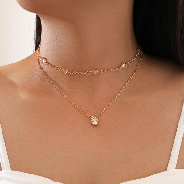 korean fashion double necklace collar shiny zircon geometry tassel clavicle chain woman wedding jewelry birthday gift pendant necklaces, Silver
korean fashion double necklace collar shiny zircon geometry tassel clavicle chain woman wedding jewelry birthday gift pendant necklaces, Silver