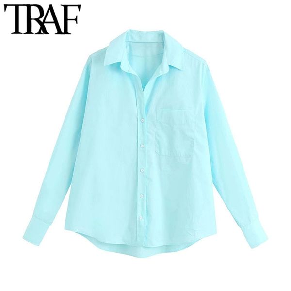 women fashion with pocket button-up blouses vintage lapel collar long sleeve female shirts blusas chic 210507, White
women fashion with pocket button-up blouses vintage lapel collar long sleeve female shirts blusas chic 210507, White