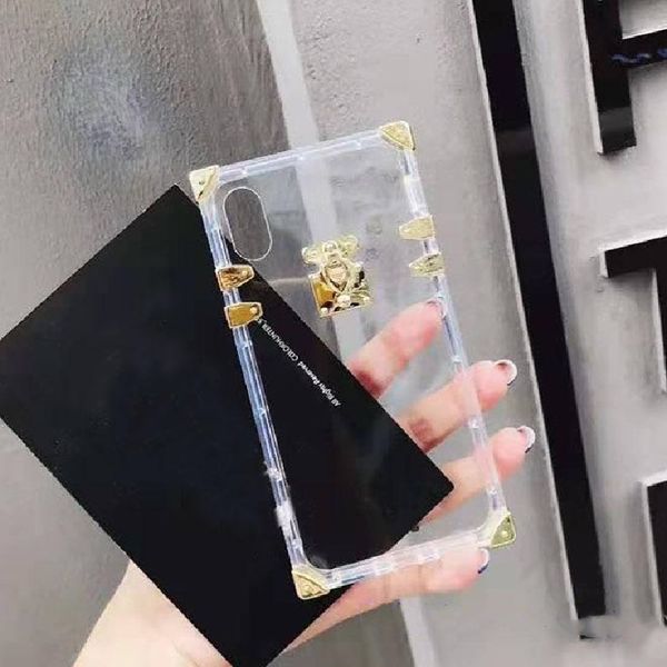 Fashion Designer Phone Cases for iphone 16 16pro 15 15pro 14 14pro 13 13pro 11 12 pro max Transparent TPU Print 3D Monogram Cellphone Case Luxury Cover
