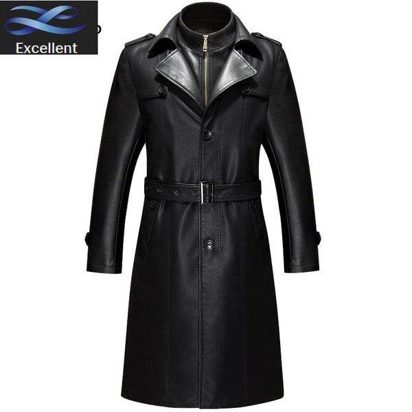 men's leather & faux winter jacket 2021 high brand long windbreaker sheepskin coat middle aged business mens clothing for men, Black
men's leather & faux winter jacket 2021 high brand long windbreaker sheepskin coat middle aged business mens clothing for men, Black