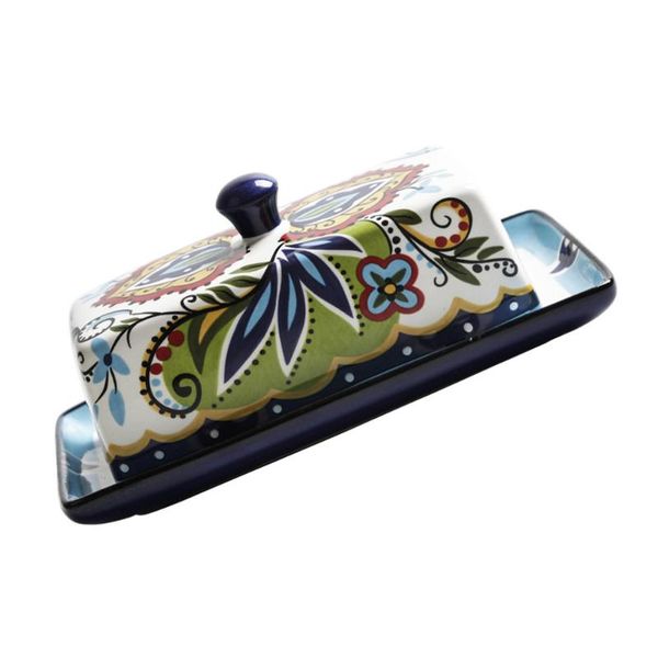 dishes & plates 1pc cheese box butter keeper creative floral pattern ceramic with lid
dishes & plates 1pc cheese box butter keeper creative floral pattern ceramic with lid