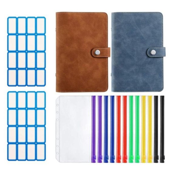pcs 6-ring notebook binder pu leather loose leaf cover with 12pcs plastic a6 envelopes pouches gift wrap
pcs 6-ring notebook binder pu leather loose leaf cover with 12pcs plastic a6 envelopes pouches gift wrap