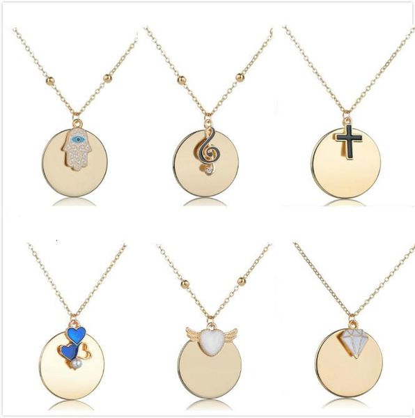 classic geometric metal pendant necklace simple sweet romantic style women's design fashion girlfriend gift chains, Silver
classic geometric metal pendant necklace simple sweet romantic style women's design fashion girlfriend gift chains, Silver