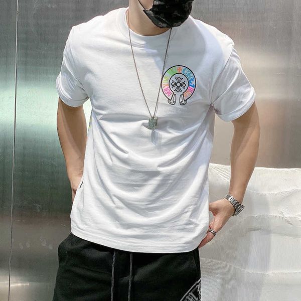 horseshoe men's and women's crosin color correct version cotton short sleeve t-shirt cross loose couple top, White;black
horseshoe men's and women's crosin color correct version cotton short sleeve t-shirt cross loose couple top, White;black