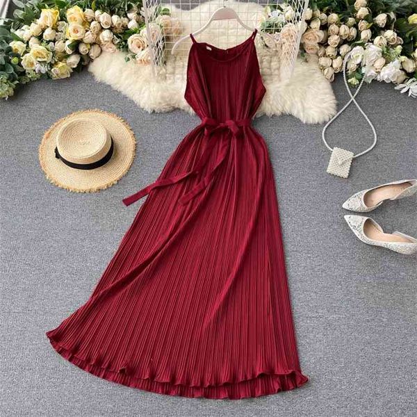 summer women's dress korean style solid color strapless strap loose casual pleated female es ll089 210506, Black;gray
summer women's dress korean style solid color strapless strap loose casual pleated female es ll089 210506, Black;gray
