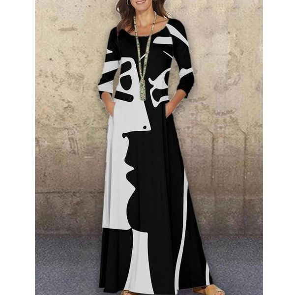 casual dresses lugentolo vintage dress women spring plus size a-line big swing long sleeve round neck maxi, Black;gray
casual dresses lugentolo vintage dress women spring plus size a-line big swing long sleeve round neck maxi, Black;gray