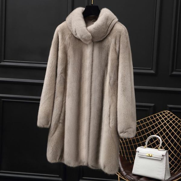 women's fur & faux mink real coat female luxury natural jackets 2021 winter jacket women warm long coats korean outwear my3682 s, Black
women's fur & faux mink real coat female luxury natural jackets 2021 winter jacket women warm long coats korean outwear my3682 s, Black