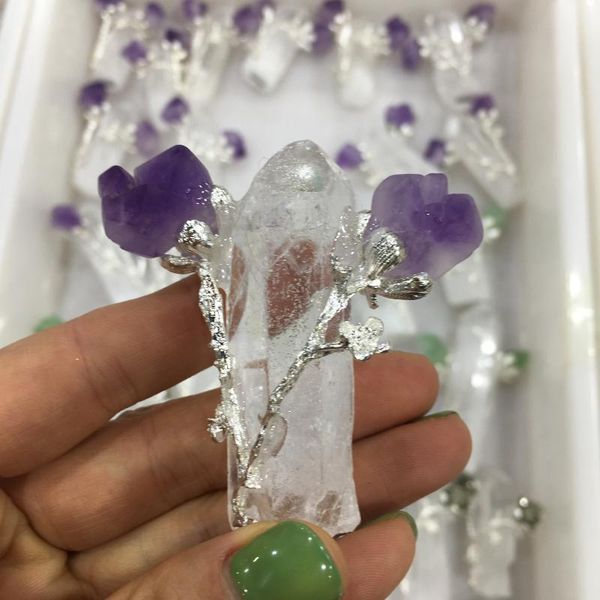 decorative objects & figurines natural white crystal column purple decoration hexagon home office for fengshui healing reiki
decorative objects & figurines natural white crystal column purple decoration hexagon home office for fengshui healing reiki