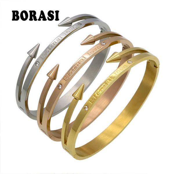 new arrival brand conical arrows cubic zirconia stone bracelets & bangles gold color "eternal love" nail cuff bracelet for women q, Black
new arrival brand conical arrows cubic zirconia stone bracelets & bangles gold color "eternal love" nail cuff bracelet for women q, Black