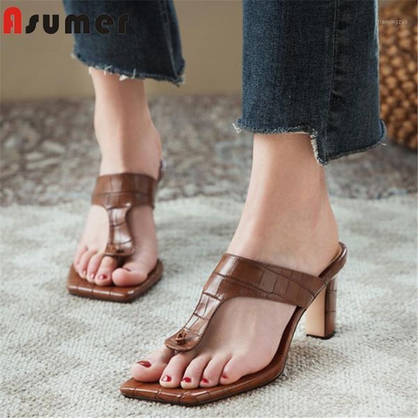 asumer 2021 flip flops est genuine leather footwear stone pattern high heels slipper summer fashion casual shoes woman slippers1, Black
asumer 2021 flip flops est genuine leather footwear stone pattern high heels slipper summer fashion casual shoes woman slippers1, Black
