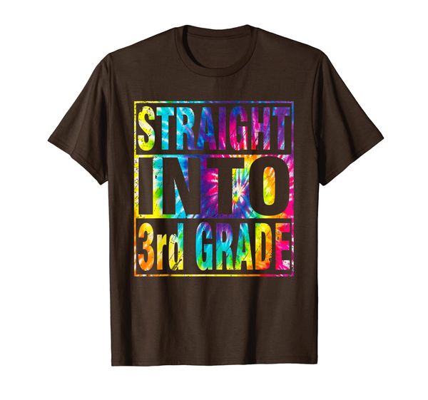 straight into 3rd grade t-shirt back to school gift shirt t-shirt, White;black