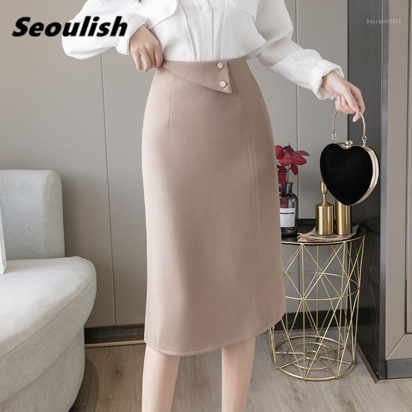 skirts seoulish spring summer office wrap women 2021 ol style solid button high waist side split sheath pencil female, Black
skirts seoulish spring summer office wrap women 2021 ol style solid button high waist side split sheath pencil female, Black