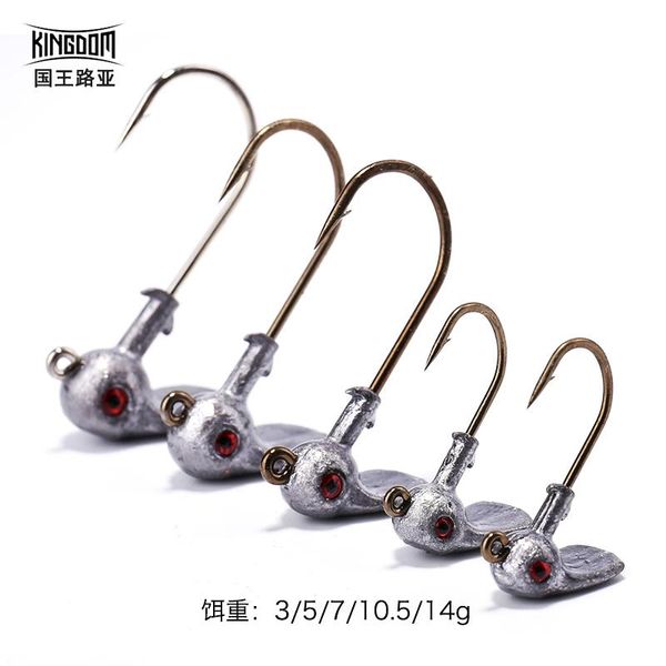 kingdom fishing lure jig head hooks 7g 10g 14g carbon steel fishhook tackle hook 
kingdom fishing lure jig head hooks 7g 10g 14g carbon steel fishhook tackle hook