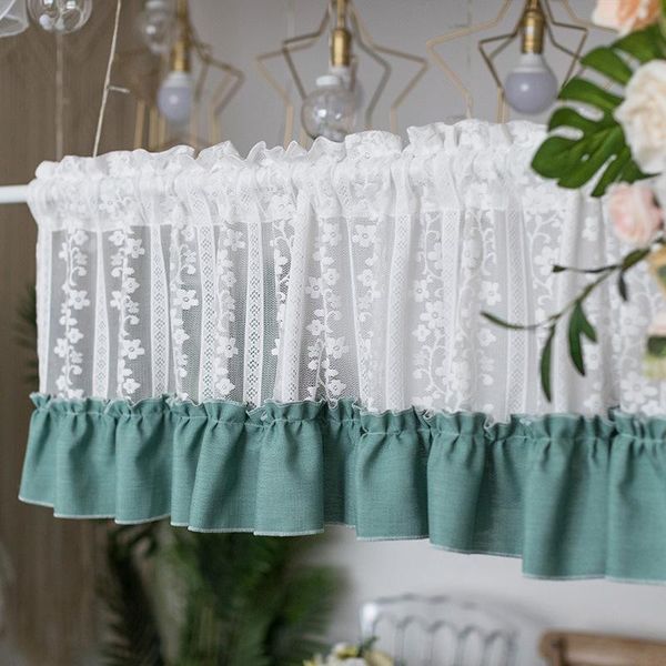 curtain & drapes american short white small embroidery + green stitching cloth rural half-curtain hem for kitchen cabinet door
curtain & drapes american short white small embroidery + green stitching cloth rural half-curtain hem for kitchen cabinet door