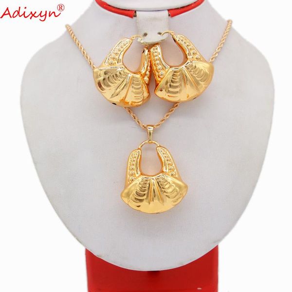 earrings & necklace adixyn hollow casual pendant set jewelr for women men gold color nigeria franch styles n051418, Silver
earrings & necklace adixyn hollow casual pendant set jewelr for women men gold color nigeria franch styles n051418, Silver