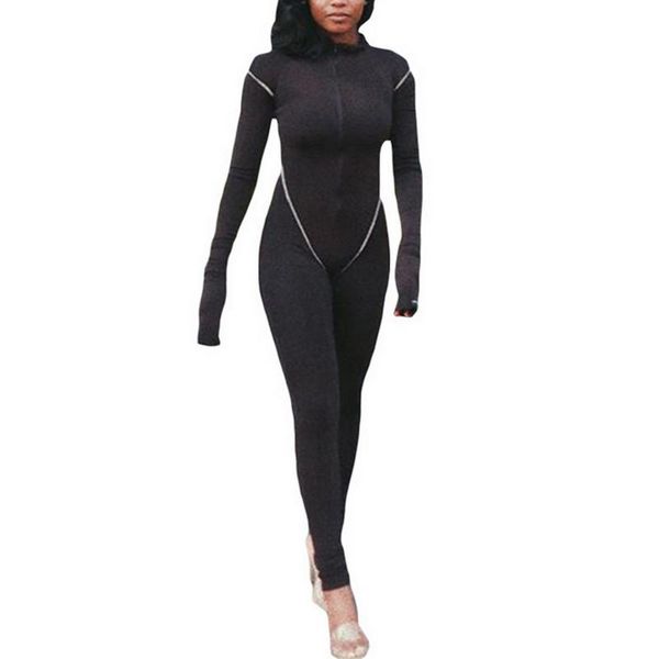 women's jumpsuits & rompers 2021 playsuit womens autumn outfits solid-color high-neck long-sleeves form-fitting jumpsuit zipper open la, Black;white
women's jumpsuits & rompers 2021 playsuit womens autumn outfits solid-color high-neck long-sleeves form-fitting jumpsuit zipper open la, Black;white