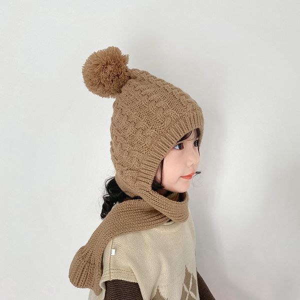caps & hats winter warm knitted inner brushed bomber hat with scarf 2-7 years girls fashion woolen yarn, Yellow
caps & hats winter warm knitted inner brushed bomber hat with scarf 2-7 years girls fashion woolen yarn, Yellow
