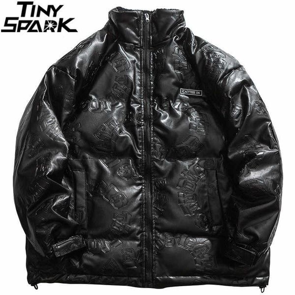 men's pu leather coat, street clothes, hip hop, harajuku, letters, padded winter, cotton, casual 2021, Black
men's pu leather coat, street clothes, hip hop, harajuku, letters, padded winter, cotton, casual 2021, Black