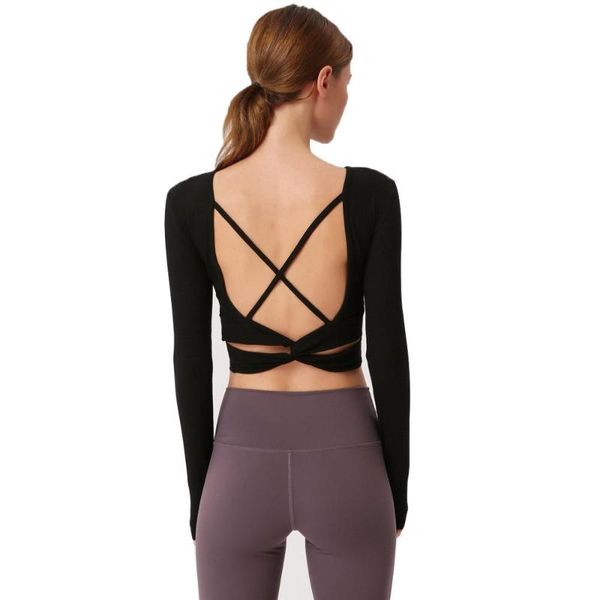 yoga outfits long sleeve sport crop women back crossing straps knot t shirts bra fitness pilates running tee shirt sportswear, White;red
yoga outfits long sleeve sport crop women back crossing straps knot t shirts bra fitness pilates running tee shirt sportswear, White;red