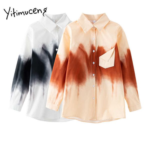 yitimuceng blouse women tie dye shirts long sleeve turn-down collar solid spring summer korean fashion office lady 210601, White
yitimuceng blouse women tie dye shirts long sleeve turn-down collar solid spring summer korean fashion office lady 210601, White