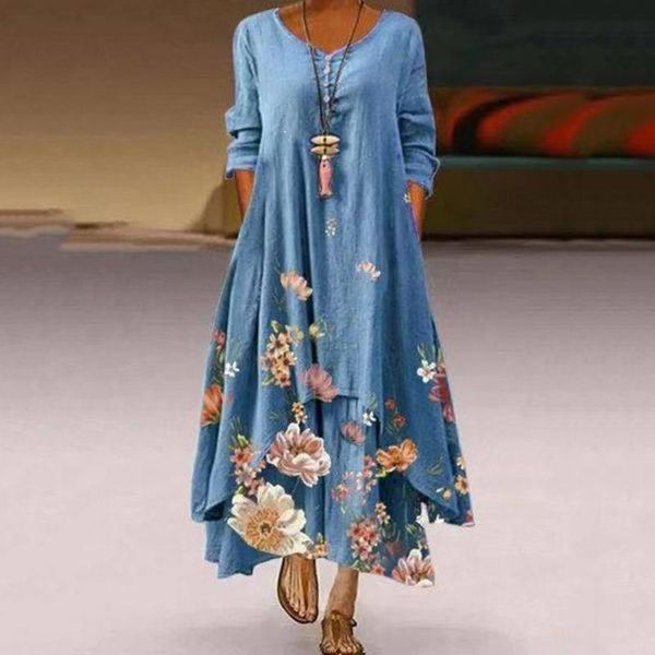 casual dresses floral print irregular hem maxi dress long sleeve boho v neck ruffles loose robe longue femme oversize 5xl women, Black;gray
casual dresses floral print irregular hem maxi dress long sleeve boho v neck ruffles loose robe longue femme oversize 5xl women, Black;gray