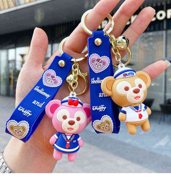 cute and interesting navy style duffy bear keychain trend car key chain key ring creative personality men and women accessories h1126, Silver
cute and interesting navy style duffy bear keychain trend car key chain key ring creative personality men and women accessories h1126, Silver