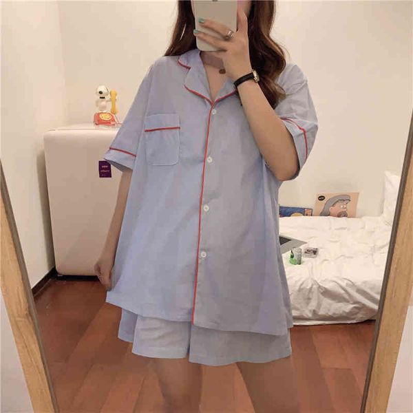 sleepwear minimalist striped plus size casual femme home all match chic loose cotton pajamas two piece suits sets, Black;red
sleepwear minimalist striped plus size casual femme home all match chic loose cotton pajamas two piece suits sets, Black;red
