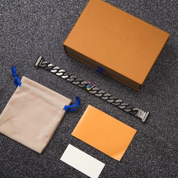 colorful letter tungsten steel bracelet steel buckle bracelet fashion charm bracelet stainless steel chain supply, Black
colorful letter tungsten steel bracelet steel buckle bracelet fashion charm bracelet stainless steel chain supply, Black