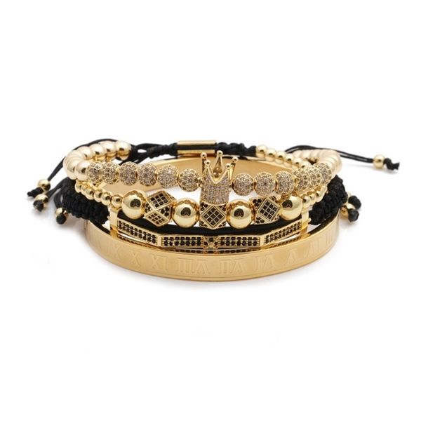 luxury zircon crown charm bracelets&bangles 6mm copper beads rope braided bracelet for women men-a, Golden;silver
luxury zircon crown charm bracelets&bangles 6mm copper beads rope braided bracelet for women men-a, Golden;silver
