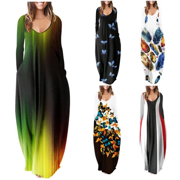 casual dresses women's maxi long boho dress floral beach cocktail party v neck sleeveless loose sundress sleeve printed, Black;gray
casual dresses women's maxi long boho dress floral beach cocktail party v neck sleeveless loose sundress sleeve printed, Black;gray