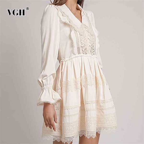 white patchwork lace vintage dress for women lapel flare long sleeve high waist elegant mini dresses female summer 210531, Black;gray
white patchwork lace vintage dress for women lapel flare long sleeve high waist elegant mini dresses female summer 210531, Black;gray