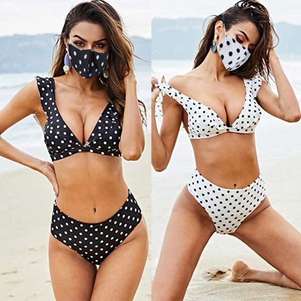 women's swimwear sagace wave point bikini bathing suits three-piece mask push up triangle swimsuits beachwear women swimming, White;black
women's swimwear sagace wave point bikini bathing suits three-piece mask push up triangle swimsuits beachwear women swimming, White;black
