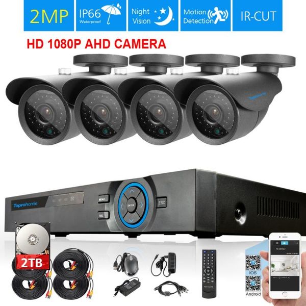 system 4pcs 2.0mp security outdoor waterproof ir camera p2p video surveillance kit day night cctv systems
system 4pcs 2.0mp security outdoor waterproof ir camera p2p video surveillance kit day night cctv systems