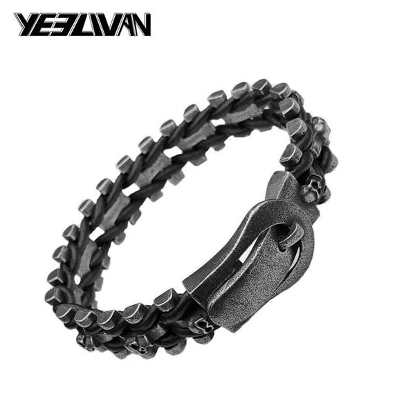 cuff retro silver punk belt buckle mens bracelets fashion titanium steel leather skull motorcycle biker bangles dragon jewelry, White
cuff retro silver punk belt buckle mens bracelets fashion titanium steel leather skull motorcycle biker bangles dragon jewelry, White