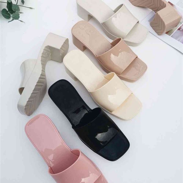 aaa quality wholesale candy color jelly mules slippers women chunky high heel platform slides blue pink black summer sandals casual beach sh
aaa quality wholesale candy color jelly mules slippers women chunky high heel platform slides blue pink black summer sandals casual beach sh