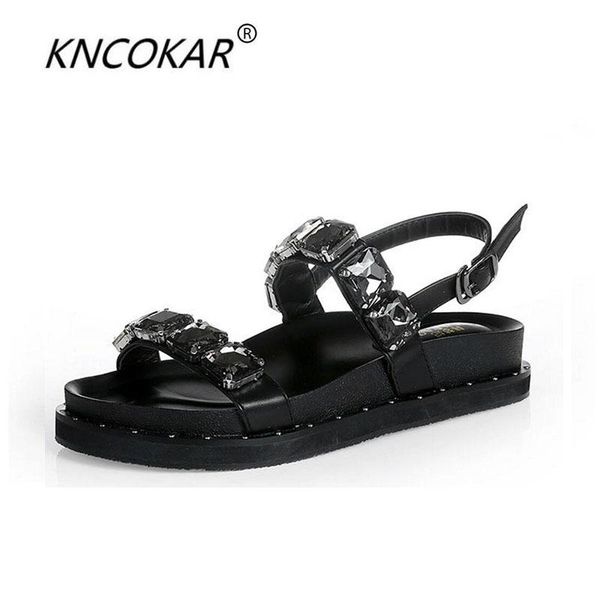 dress shoes kncokar2021han version of the summer flat and roman sandals rivet fashionable women's casual thick bottom water drill sanda, Black
dress shoes kncokar2021han version of the summer flat and roman sandals rivet fashionable women's casual thick bottom water drill sanda, Black