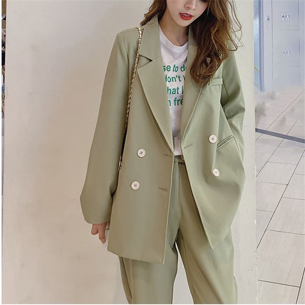 pants green elegant autumn office ladies blazers+straight pants feminine suits all match women two pieces sets, White
pants green elegant autumn office ladies blazers+straight pants feminine suits all match women two pieces sets, White