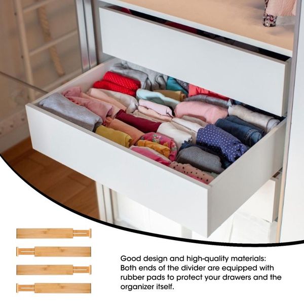 storage drawers 4pcs adjustable bamboo drawer divider diy shelves household combination partition board space-saving division tools
storage drawers 4pcs adjustable bamboo drawer divider diy shelves household combination partition board space-saving division tools