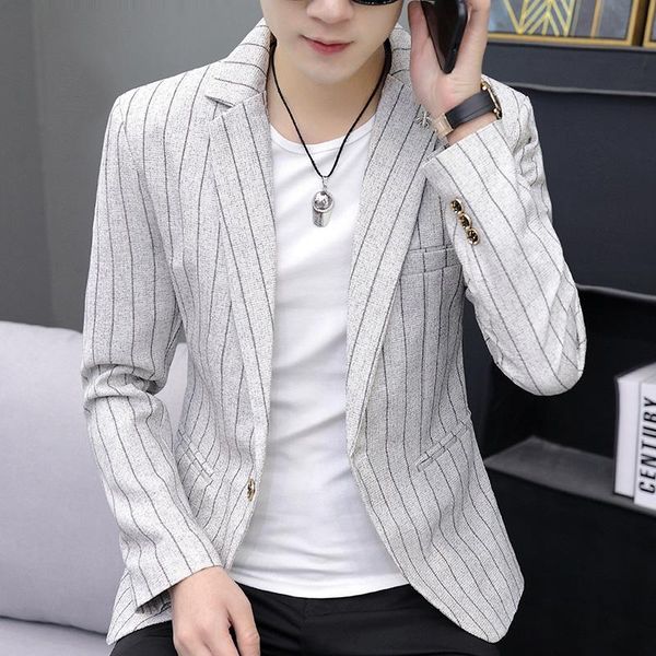 men's suits & blazers fashion blazer coat stripes men single button casual slim jacket designs formal mens stylish suit, White;black
men's suits & blazers fashion blazer coat stripes men single button casual slim jacket designs formal mens stylish suit, White;black