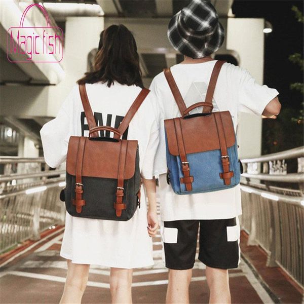 backpack magic fish fashion couple women canvas school bag vintage patchwork girls backpacks men rucksack college style
backpack magic fish fashion couple women canvas school bag vintage patchwork girls backpacks men rucksack college style