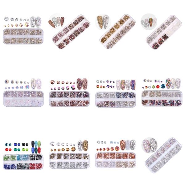 nail art decorations 12 grid 1440pcs mix sizes glass crystal non fix rhinestone flatback a5yb, Silver;gold 
nail art decorations 12 grid 1440pcs mix sizes glass crystal non fix rhinestone flatback a5yb, Silver;gold