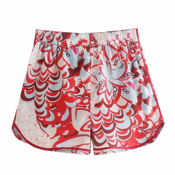 women's shorts floral print women vintage buttons short pants summer casual high waist ladies beach boho style streetwear, White;black
women's shorts floral print women vintage buttons short pants summer casual high waist ladies beach boho style streetwear, White;black