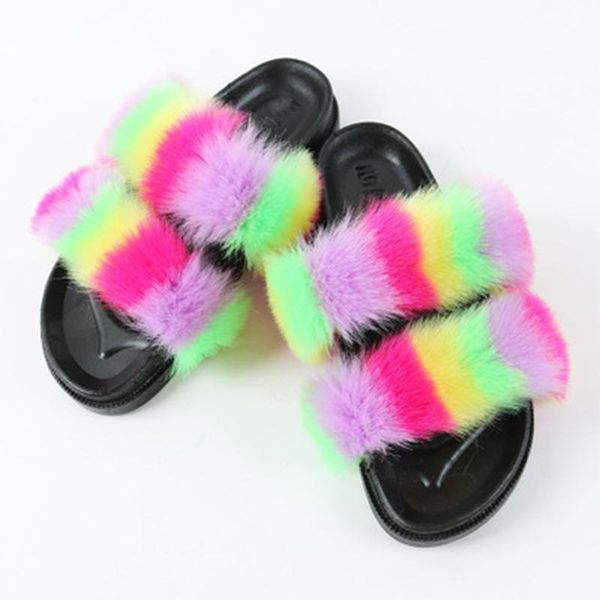 rainbow fur women slippers plush mix color home slides women's flats ladies leopard thick bottom female shoes plus size, Black
rainbow fur women slippers plush mix color home slides women's flats ladies leopard thick bottom female shoes plus size, Black