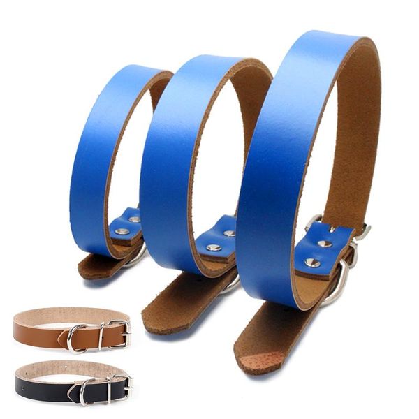 dog collars & leashes 3 colors solid leather collar adjustable thickening pet cat with iron alloy buckle s/m/l 
dog collars & leashes 3 colors solid leather collar adjustable thickening pet cat with iron alloy buckle s/m/l