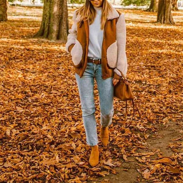 winter women's jacket casual solid color stitching pocket decoration lapel long sleeve 210430, Black;brown
winter women's jacket casual solid color stitching pocket decoration lapel long sleeve 210430, Black;brown