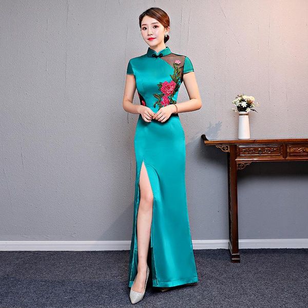 ethnic clothing satin floral maxi green cheongsam female high split qipao chinese mandarin collar dresses gown elegant party prom vesti, Red
ethnic clothing satin floral maxi green cheongsam female high split qipao chinese mandarin collar dresses gown elegant party prom vesti, Red