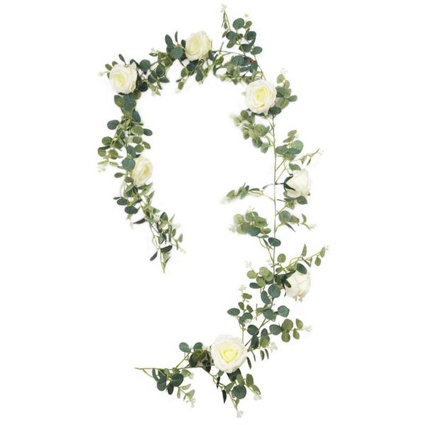 decorative flowers & wreaths 6.4ft craft artificial eucalyptus garland with roses garden art wedding backdrop romantic vine party hanging wa
decorative flowers & wreaths 6.4ft craft artificial eucalyptus garland with roses garden art wedding backdrop romantic vine party hanging wa