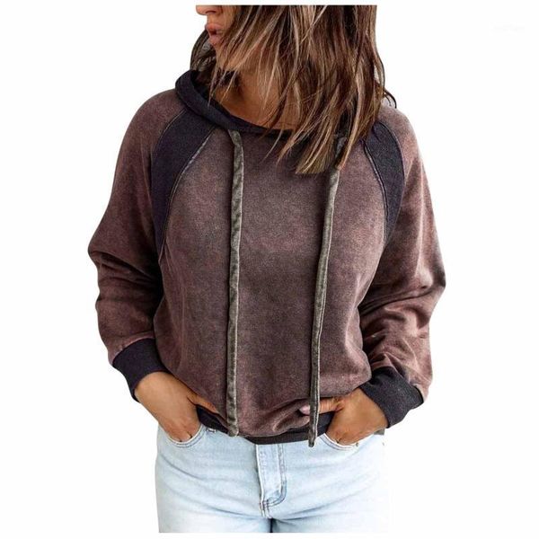 women's hoodies & sweatshirts women patchwork vintage contrast color ladies long sleeve casual hooded pullovers clothes sweatshirt, Black
women's hoodies & sweatshirts women patchwork vintage contrast color ladies long sleeve casual hooded pullovers clothes sweatshirt, Black