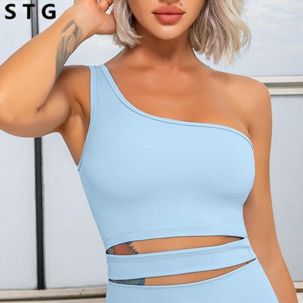 yoga outfit one shoulder bra women crop athletic vest push up workout gym run gather underwear breathable sport beautiful back 
yoga outfit one shoulder bra women crop athletic vest push up workout gym run gather underwear breathable sport beautiful back