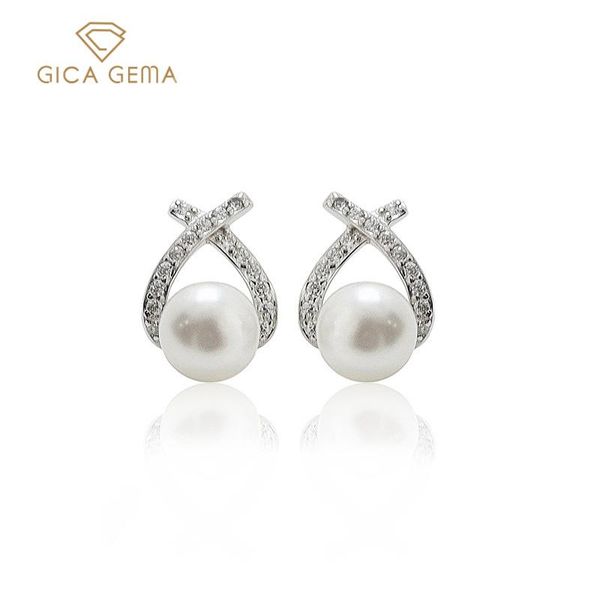 stud gica gema classic 925 sterling silver diamond freshwater pearl earrings for women fine jewelry, Golden;silver
stud gica gema classic 925 sterling silver diamond freshwater pearl earrings for women fine jewelry, Golden;silver